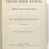 Friends worth knowing...