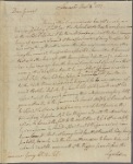 Letter to Gov. George Clinton, New Windsor [N. Y.]