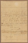 Letter to Maj. [Robert] Kingston