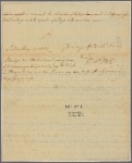 Letter to [Robert Hunter] Morris [Philadelphia]