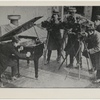 Henry Cowell at piano being filmed