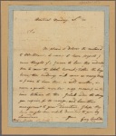 Letter to Maj. [Charles?] Preston, St. John's