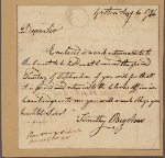 Letter to John Wait, Sheriff of the County of Cumberland, Portland