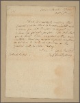 Letter to Col. [Timothy] Bedel, Commanding North Side St. John's