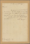 Letter to Gen. [Edward] Hand, Albany