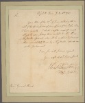 Letter to Brigadier General Edward Hand, Headquarters