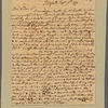 Letter to Doctor [Eleazar] Wheelock [Hanover, N. H.]