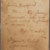 Letter to Gov. [William] Bradford