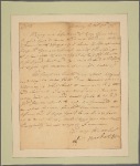 Letter to George Clark, Sec. of New York