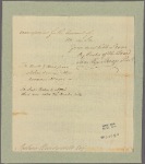 Letter to Joshua Wentworth