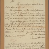 Letter to M. De la Tombe, Consul of France