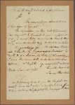 Letter to M. De la Tombe, Consul of France