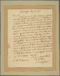 Letter to D[avid] Macclure, Portsmouth [N. H.]