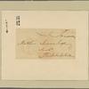 Letter to Matthew Irwin, Philadelphia