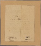 Letter to Col. [Charles] Pettit