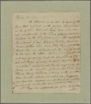 Letter to [Robert Carter, Nomony Hall.]