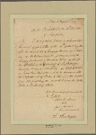 Letter to [George Washington,] President of the United States