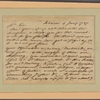 Letter to B[enjamin] H[untington]