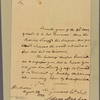 Letter to Horatio Gates, Berkely, Va.