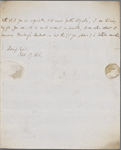 Autograph letter signed to John Booth, 17 September 1816