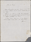 Autograph letter signed to Lord Byron, ?December 1816-April 1818