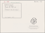Autograph letter unsigned to Lord Byron, ?Summer 1817-April 1819