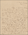 Autograph letter signed to Augusta White, 30 August 1817