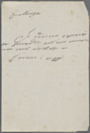 Autograph note unsigned to Lord Byron, ?January-?March 1818