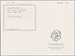 Autograph note unsigned to Lord Byron, ?January-?March 1818