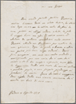 Autograph letter unsigned to Lord Byron, 7 April 1818