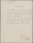 Autograph letter signed to Lord Byron, 25 October 1818