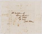 Autograph letter signed (sponge paper copy) to Fanny Silvestrini, 3 May 1819
