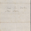 Autograph letter signed to Lord Byron, ?November-December 1819