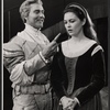 Unidentified actor and Faye Dunaway in the stage production A Man for All Seasons