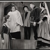 George Rose, Albert Dekker and unidentified others in the tour of stage production A Man for all Seasons