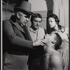 Duke Farley, Dennis Hopper, Rockne Tarkington and unidentified actress in the stage production Mandingo
