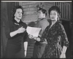 Ruth Kobart, Richard Cross and Franca Duval in rehearsal for the stage production Maria Golovin