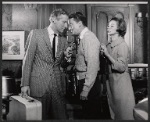 Edward Mulhare, Tom Poston and Diana Lynn in the stage production Mary, Mary