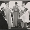 Philip Bosco, Mariette Hartley, Mark Lenard, Kathleen Widdoes and unidentified in the 1960 Central Park production of Measure for Measure