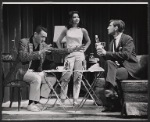 Macdonald Carey, Julie Parrish and unidentified in the stage production Memo