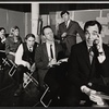 Raul Julia, Lisa Maria, Brad Sullivan, William Duell, Paul Stevens and Robert Ronan [standing] in the stage production The Memorandum
