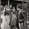 Jane McArthur, John Call and unidentified in the 1962 Central Park production of The Merchant of Venice