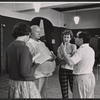 Larry Gates, Nancy Wickwire, Jack Landau and unidentified in rehearsal for the 1959 American Shakespeare Festival production of The Merry Wives of Windsor