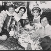 Marcia Rodd, Cynthia Harris, Joseph Bova and unidentified [left] in the 1974 Central Park production of The Merry Wives of Windsor