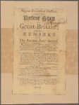 Magnae Britanniae Notitia: or, the Present State of Great-Britain; With diverse Remarks upon The Ancient State thereof. The 38th Edition of the South Part, called England; and the 17th of the North Part, called Scotland. To which is added, A General List of all the Offices and Officers employed in the several Branches of his Majesty's Government, Ecclesiastical, Civil, Military &c, in England and Scotland... In two parts...