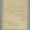 Letter to the Governor of --