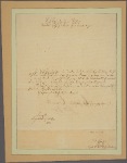 Letter to Maj. Gen. [Friedrich Adolph Riedesel]