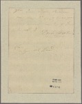 Letter to Gen. [Edward] Hand
