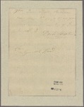 Letter to Gen. [Edward] Hand