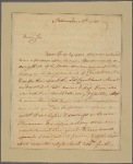 Letter to Benjamin Harrison, Speaker of the House of Delegates, Staunton